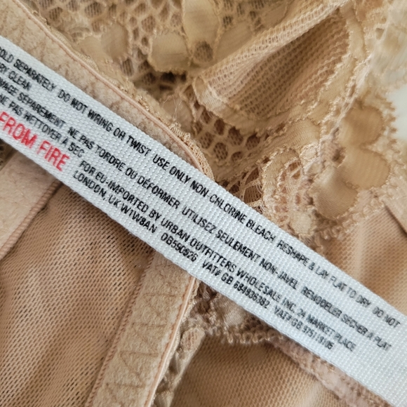 Intimately Free People Galloon Lace Halter Bralette in Tan or Nude - Picture 5 of 5